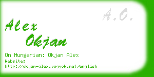 alex okjan business card